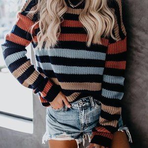 NEW Daphne Striped Knit Sweater